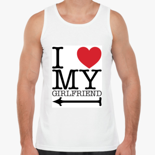 Майка с принтом  I love my girlfriend