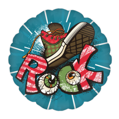 Подушка с принтом ROCK