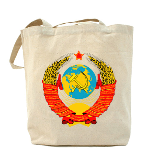 Сумка шоппер с принтом 'Герб СССР'