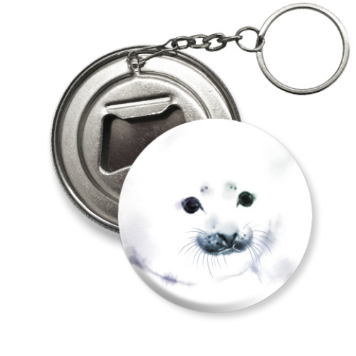 Брелок-открывашка с принтом Малыш тюлень