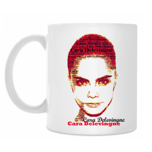 Кружка с принтом Cara Delevingne/Кара Делевинь