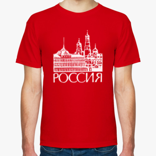 Футболка с принтом Кремль Москва