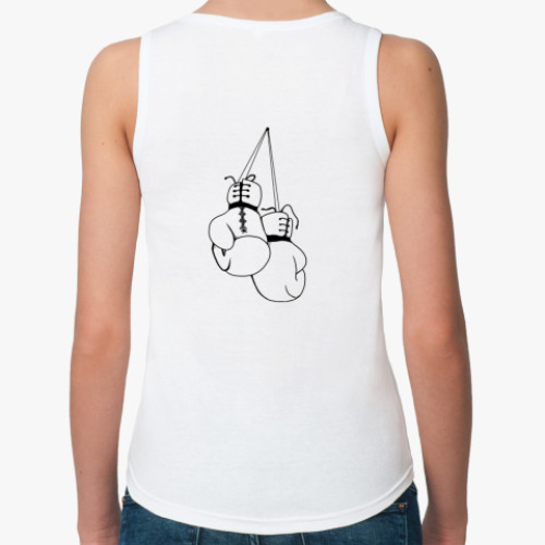 Женская майка с принтом Мой парень боксер