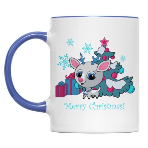 Кружка с принтом С Рождеством!