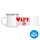 Кружка металлическая белая (круговая запечатка)