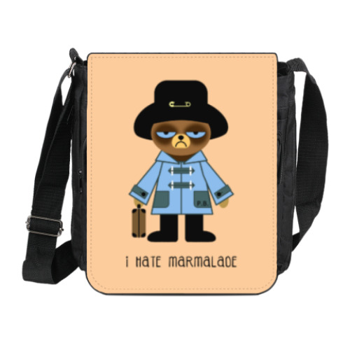 Сумка на плечо (мини-планшет) с принтом Grumpy Paddington