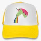 Кепка Trucker, желтая Vomiting Unicorn