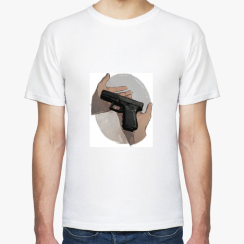 Футболка с принтом Пистолет