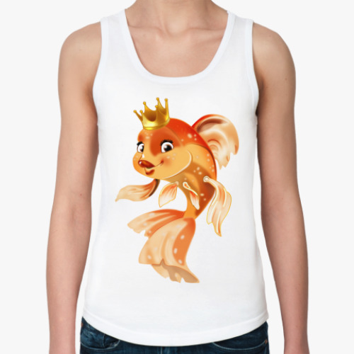 Женская майка с принтом Золотая рыбка