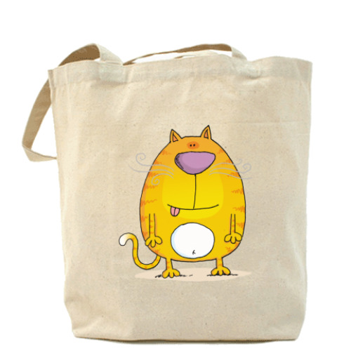 Сумка шоппер с принтом Кот Батон