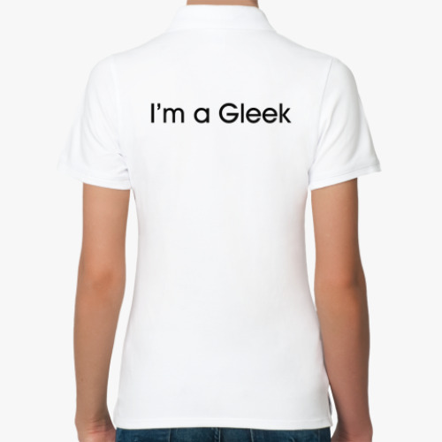 Женская рубашка поло (печать) с принтом А ты Gleeк?
