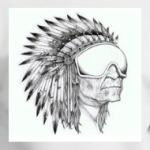 Индеец-сноубордист