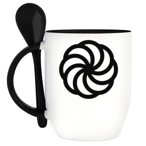 Кружка с ложкой с принтом Аревахач