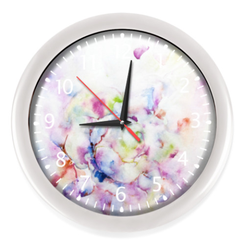 Настенные часы с принтом Распускающаяся роза