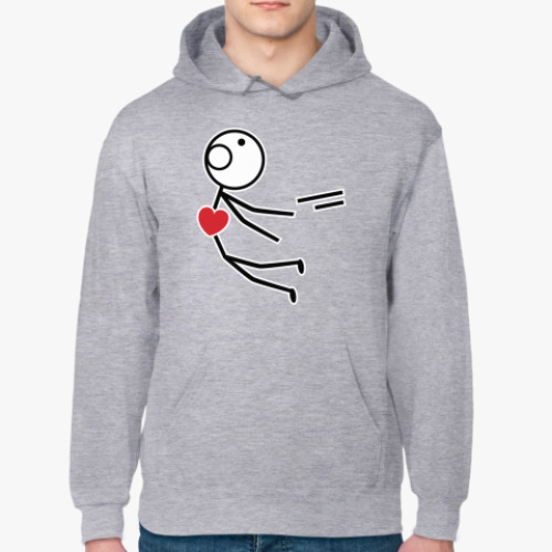 Толстовка худи с принтом Парный дизайн для влюбленных