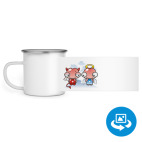 Кружка металлическая белая (круговая запечатка)