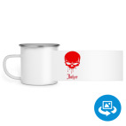 Кружка металлическая белая (круговая запечатка)