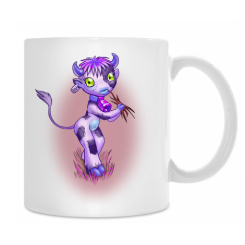 Кружка с принтом Коровка