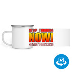 Кружка металлическая белая (круговая запечатка)