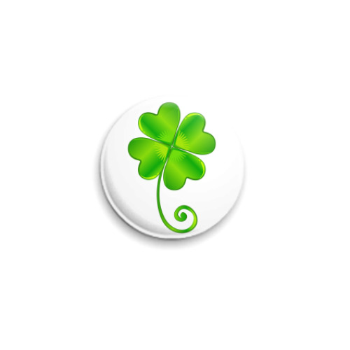 Значок 25мм с принтом Lucky Shamrock