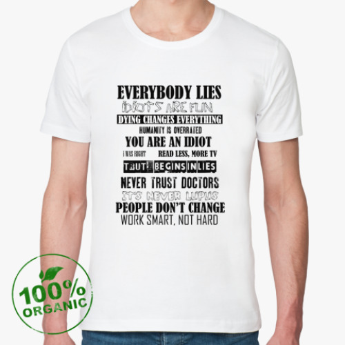 Футболка из органик-хлопка с принтом Housisms