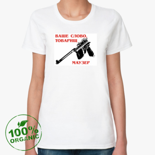 Женская футболка из органик-хлопка с принтом маузер
