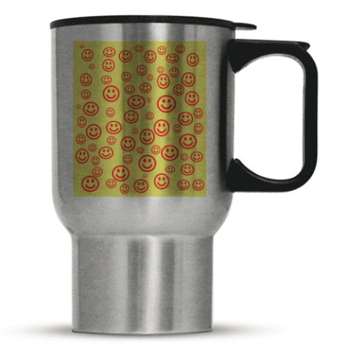Кружка-термос с принтом Смайлик