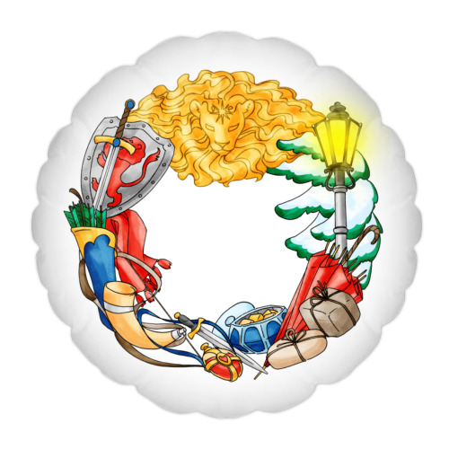 Подушка с принтом Волшебный мир Нарнии