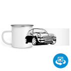 Кружка металлическая белая (круговая запечатка)