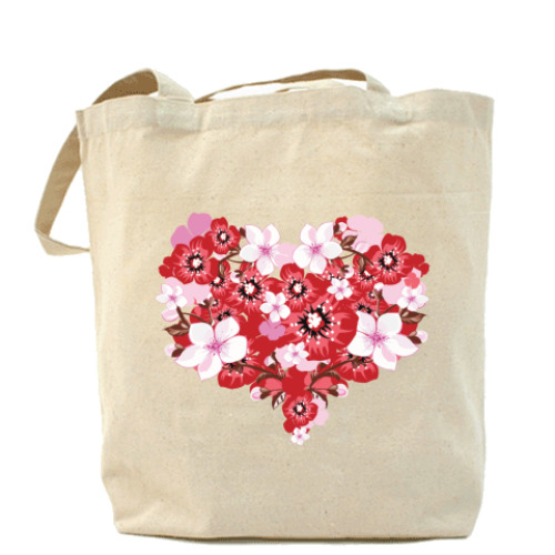 Сумка шоппер с принтом HEART