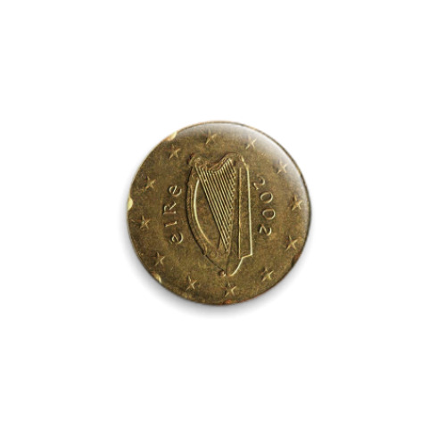 Значок 25мм с принтом  '20 центов'