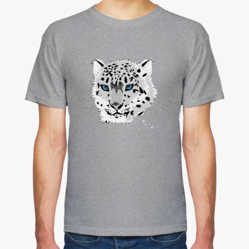 Футболка с принтом Снежный барс