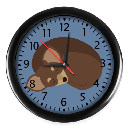 Настенные часы с принтом Sweet dog