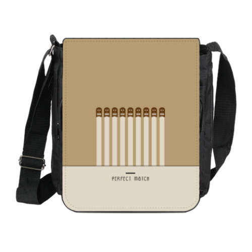 Сумка на плечо (мини-планшет) с принтом Perfect Match