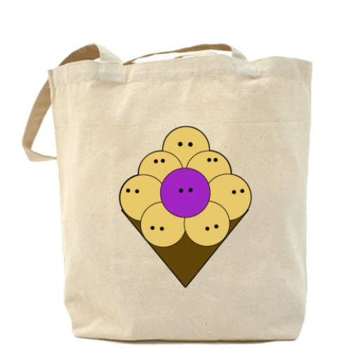 Сумка шоппер с принтом Purple people