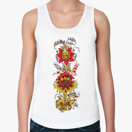Женская майка с принтом Русский народный узор