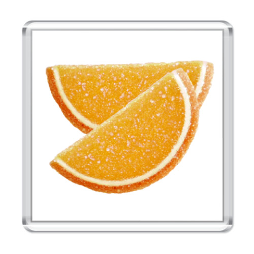 Магнит с принтом  Апельсиновые дольки