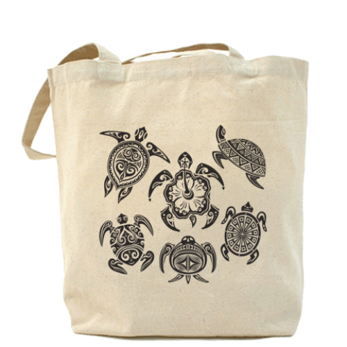 Сумка шоппер с принтом  Черепахи