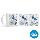 Птичка в цветах