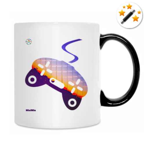 Кружка-хамелеон с принтом Джойстик