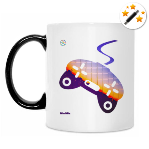 Кружка-хамелеон с принтом Джойстик