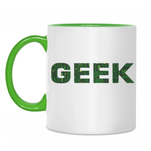 Кружка с принтом GEEK (Гик).