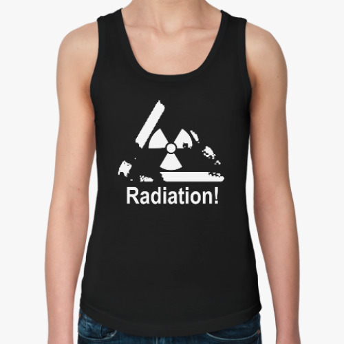Женская майка с принтом Radiation - Радиация