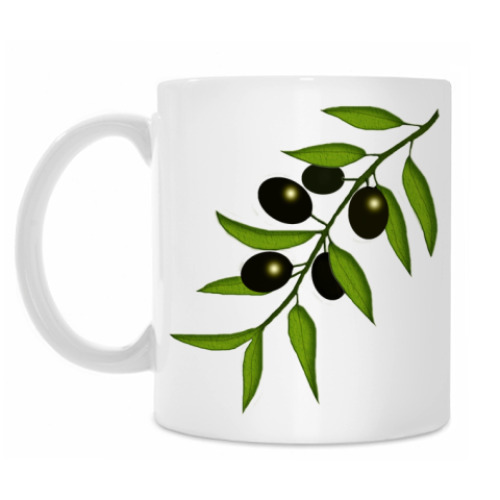 Кружка с принтом Ветка маслин