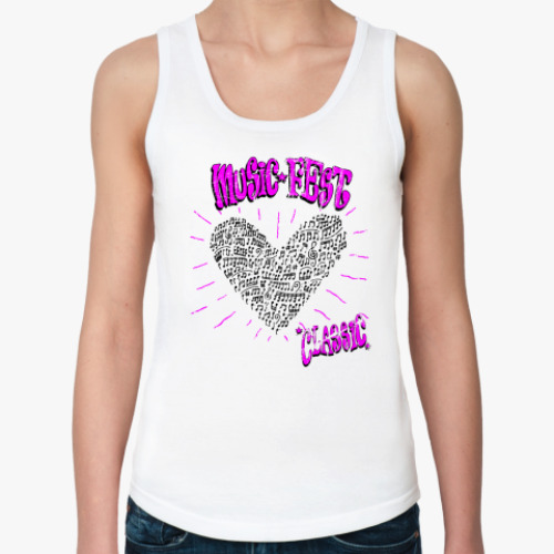 Женская майка с принтом Music