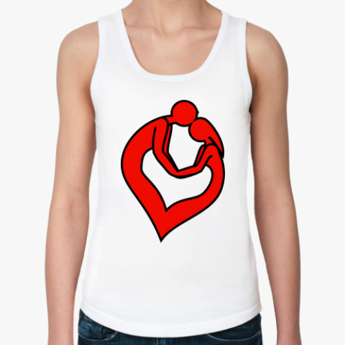 Женская майка с принтом пара сердце