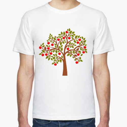 Футболка с принтом Яблоня
