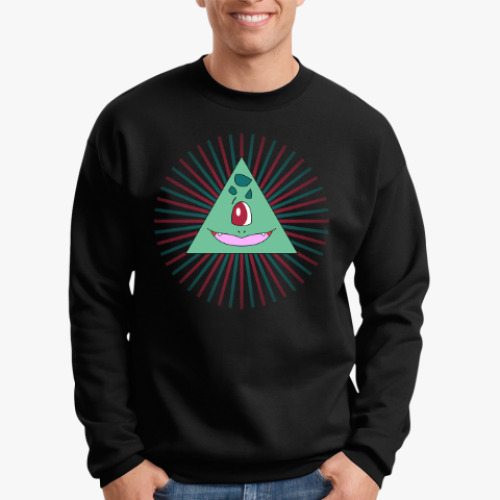 Свитшот с принтом Покемон-масон Бульбазавр