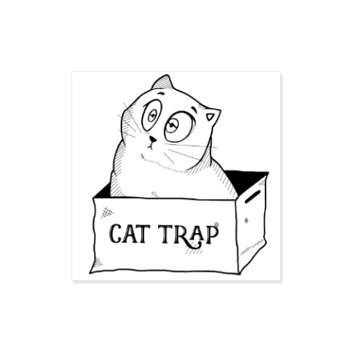Виниловые наклейки с принтом Ловушка для кота