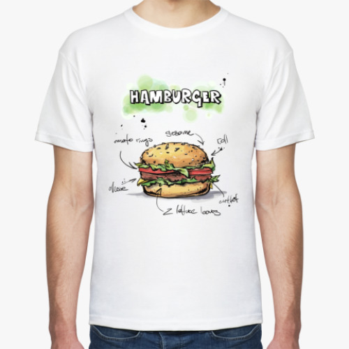 Футболка с принтом HAMBURGER
